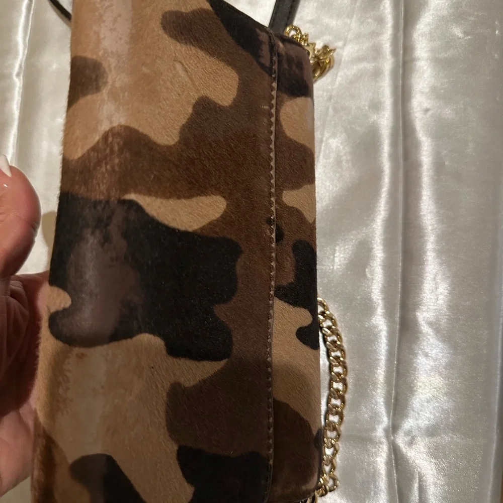 Michael Kors Brown Camouflage Crossbody Bag